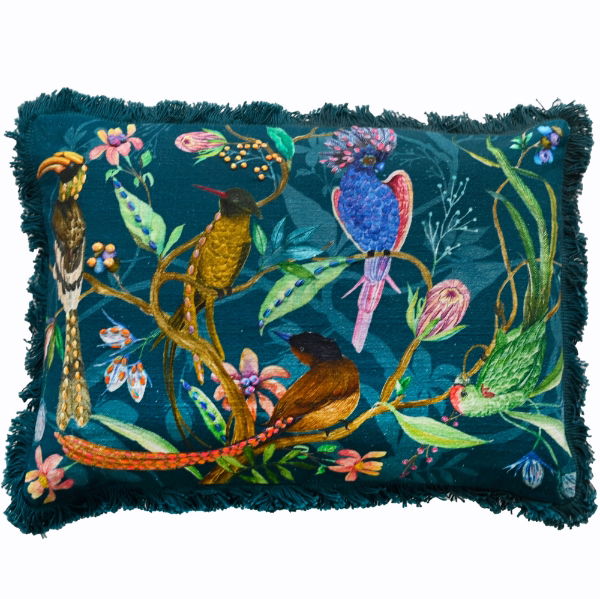 COLOURFUL TROPICAL BIRDS EMBELLISHED 35 X 50
