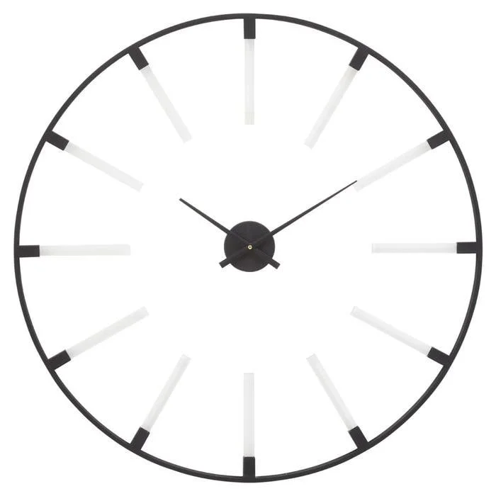 MKD - Beauly Black Finish Metal Wall Clock