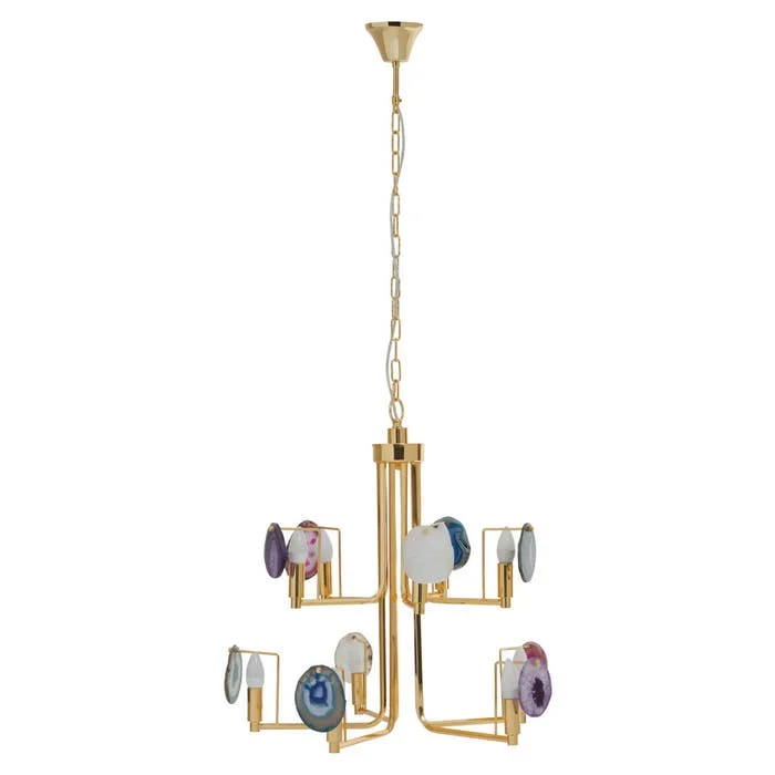 MKD - Glamour Agate 10-light Celing Light