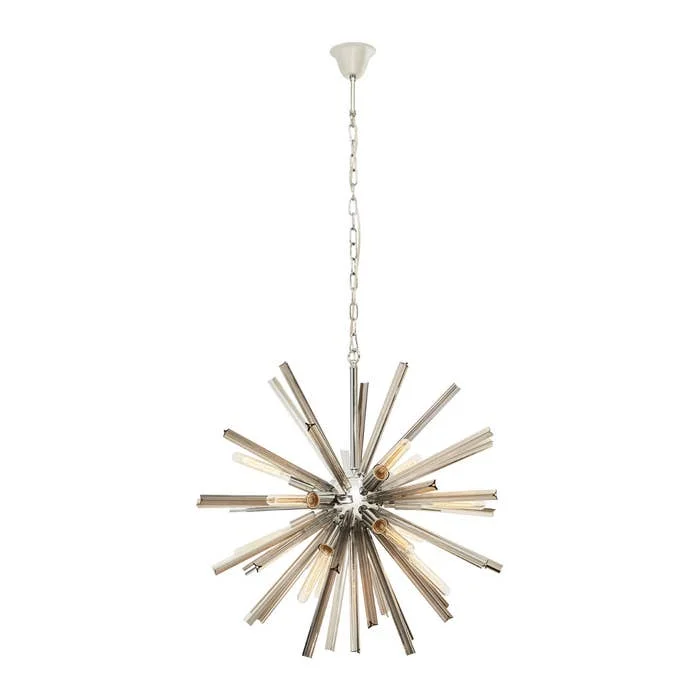 MKD - Karlo Smoke Grey Glass And Chrome Finish Light