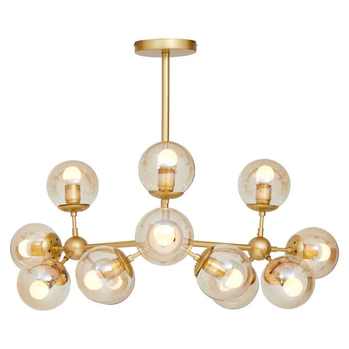 MKD - Abira Gold 12 Arm Pendant Light