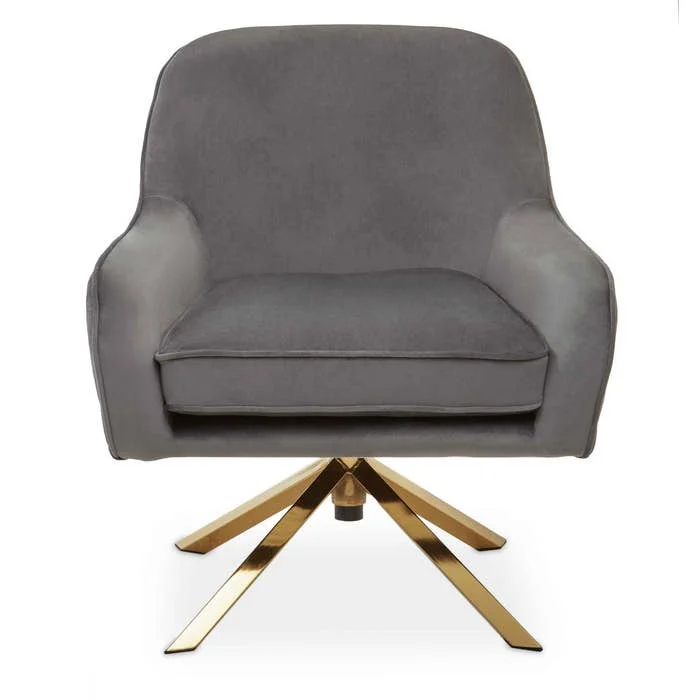 MKD - Avery Grey Velvet Chair
