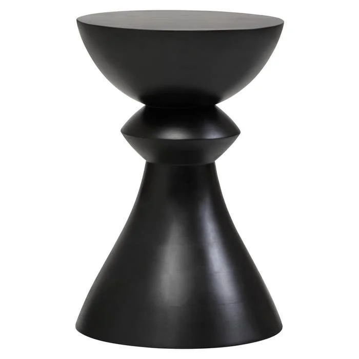 MKD - Walsa Black Finish Mango Wood Accent Side Table