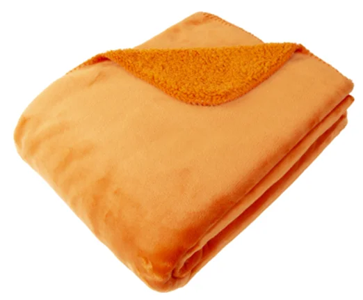 SOFTEST FLEECE THROW  ORANGE 150 X 200